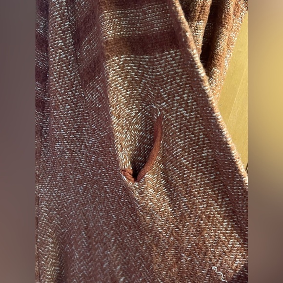 Free people Sz M floor length sweater cardigan sleeveless pockets wool blend - Picture 11 of 15